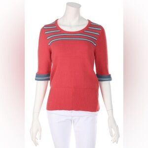 Marc by Marc Jacobs Striped Roll Sleeve Sweater